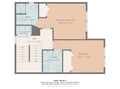 Floor plan shows two spacious bedrooms, two full baths, convenient laundry, and generous hallway—designed to maximize your comfort throughout your stay.