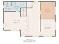 This spacious floor plan shows your rental's thoughtful layout with separate living, bedroom, and sitting areas for optimal comfort.