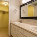 Refresh and unwind in your private bathroom with dual sinks, ample counter space, generous closet, and a bright, clean design.