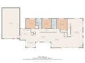 Clear floor plan showing your spacious retreat with three bedrooms, two baths, open living areas, and attached garage.