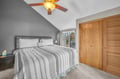 Drift off in your cozy bedroom with crisp linens, gentle ceiling fan, and tranquil mountain views.