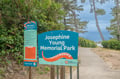The property is located near Josephine Young Memorial Park, a peaceful public park with walking paths and natural coastal surroundings.