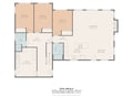 A thoughtfully designed floor plan showing three bedrooms, open-concept living and dining areas, and a modern kitchen layout—perfect for families looking for a comfortable and spacious home.