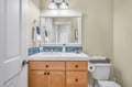 Freshen up in your beautifully appointed bathroom with vibrant tile accents and thoughtful touches that make your stay feel special.