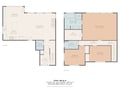 This spacious floor plan shows your home's thoughtful layout across two levels, with an open living concept and private bedroom suites.