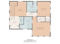 Property floor plan showing spacious bedrooms and bathrooms layout across multiple floors.
