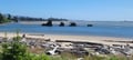 Stunning coastal scenery surrounds the property, with sandy shores, clear waters, and distinctive rock formations dotting the bay—a perfect backdrop for your seaside getaway.
