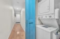 Keep your clothes fresh with convenient in-unit laundry facilities, featuring a full-size washer and dryer stack.