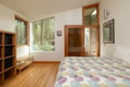 Wake up to peaceful forest views through your bedroom windows, with cozy furnishings and an ensuite bathroom for complete comfort.