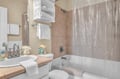 Your private bathroom features everything you need to refresh after your adventures—fluffy towels, essentials, and a relaxing tub to soak away the day.