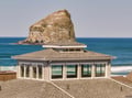 Stunning oceanfront property with dramatic Haystack Rock backdrop and pristine beach setting on Oregon's Pacific coast.