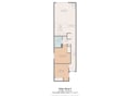 This floor plan shows your spacious layout with two bedrooms, full kitchen, and open living space.