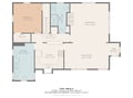 Spacious floor plan showcases your 1,806 sq ft retreat with open living, gourmet kitchen, private bedroom, and convenient laundry facilities for comfortable stays.