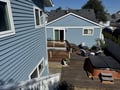 Outdoor Living: Elevated view of deck, hot tub and yard.