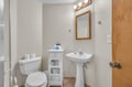 Your private bathroom features everything you need - modern fixtures, thoughtful storage, and warm lighting to help you feel refreshed during your stay.