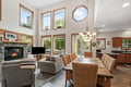 Dining area and living room