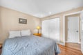 Sink into comfort in your peaceful bedroom with warm lighting and ample closet space for all your belongings.
