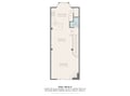 This floor plan shows your spacious eat-in kitchen, dining area, living room, and full bathroom layout.
