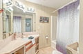 Freshen up in your beautifully styled bathroom, complete with a soaking tub, elegant tilework, and plenty of counter space for your essentials.