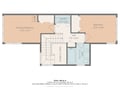 Study the detailed floor plan to envision your stay in this thoughtfully designed space with two comfortable bedrooms and convenient amenities.