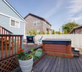 Outdoor Living: Private hot tub and deck.