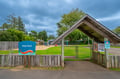 A community park with playground equipment sits just steps from the property, offering families a convenient spot for kids to explore and play outdoors.