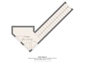 Architectural floor plan shows the foyer entrance and staircase layout of this multi-level vacation rental property.