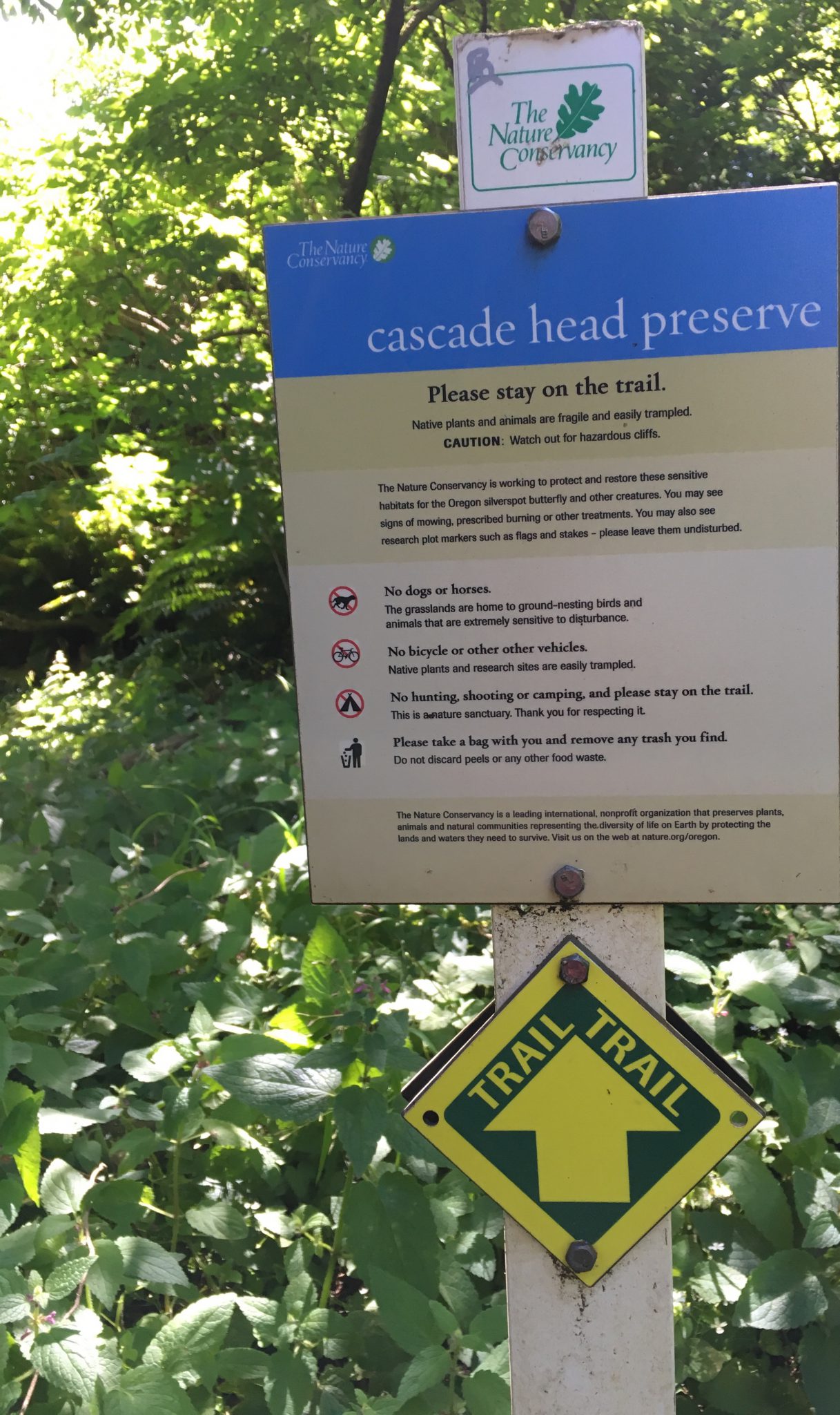 Make sure to follow the rules when hiking up to Cascade Head