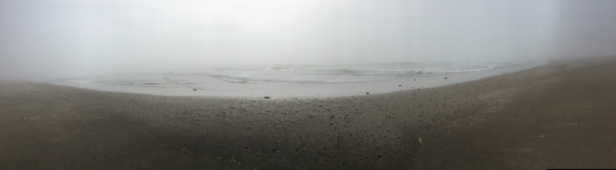 Foggy day on the beach in Lincoln City